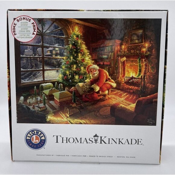 NIB Thomas Kinkade 1000 Piece Jigsaw Puzzle "Santa's Special Delivery" Christmas - Picture 3 of 3